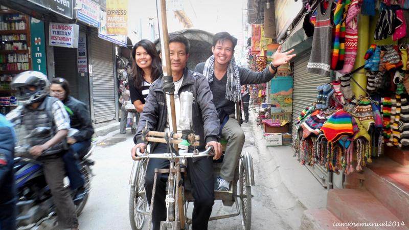 rickshaw ride in Thamel 